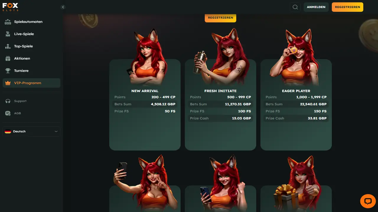 Foxslots VIP Programm